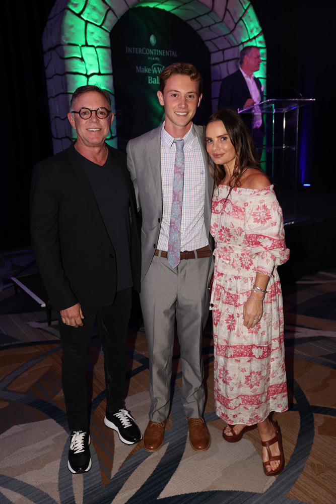 Shareef Malnik, Jaren Besen, Gabrielle Anwar at the kick off cocktail for the 2022 Make-A-Wish Ball at the Intercontinental Miami