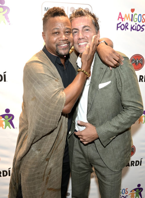 Cuba Gooding, Jr and Fabian Basabe at the Amigo's Together for Kid's Miami Celebrity Domino Night at Jungle Island