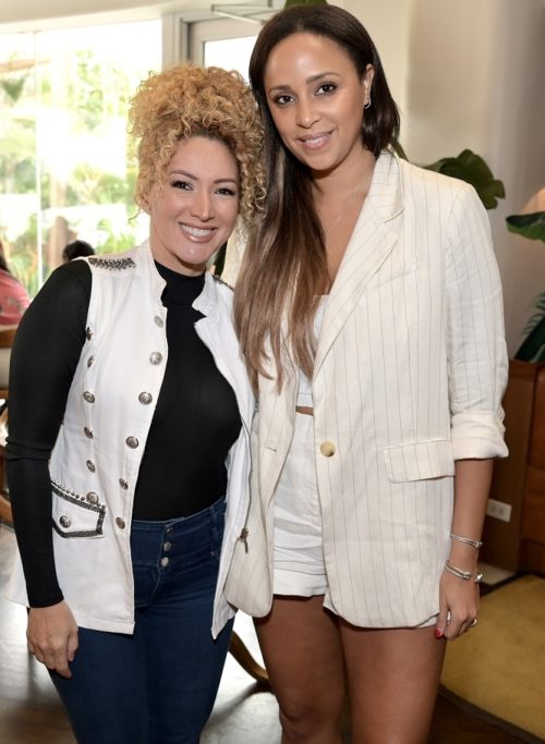 Erika Ender, Zarah Ortiz at the She's the Music Latino brunch at PAO at the Faena hotel