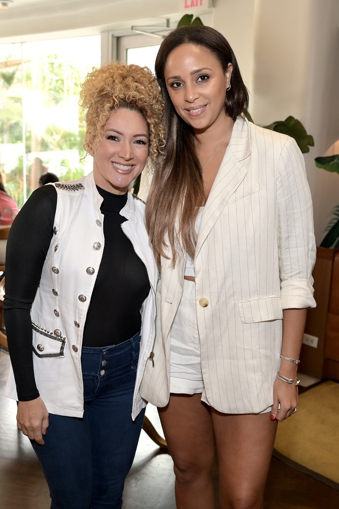 Erika Ender, Zarah Ortiz at the She's the Music Latino brunch at PAO at the Faena hotel