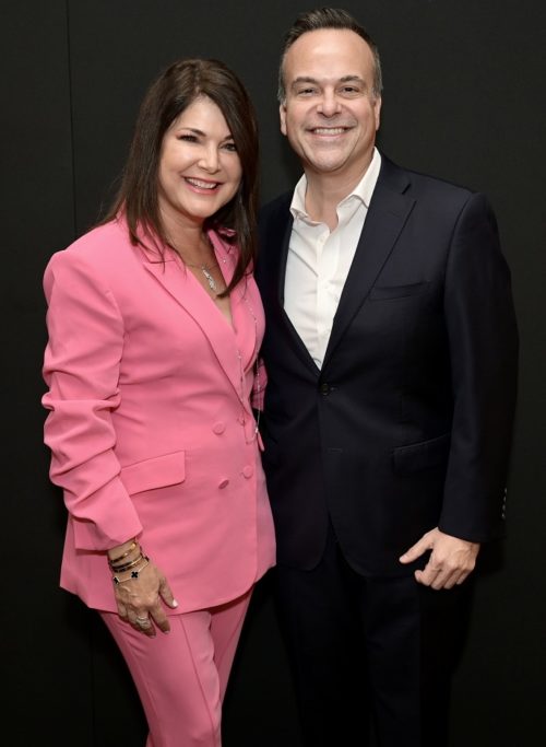 Jackie Nespral and Jorge Plasencia  at the Hispanic Heritage Month luncheon at Neiman Marcus Coral Gables