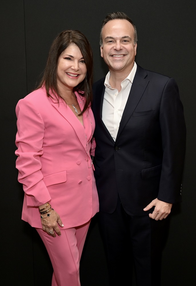 Jackie Nespral and Jorge Plasencia  at the Hispanic Heritage Month luncheon at Neiman Marcus Coral Gables