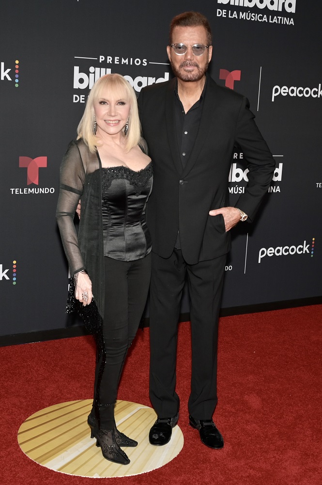 Lissette and Willy Chirino attends the 2022 Billboard Latin Music Awards at Watsco Center