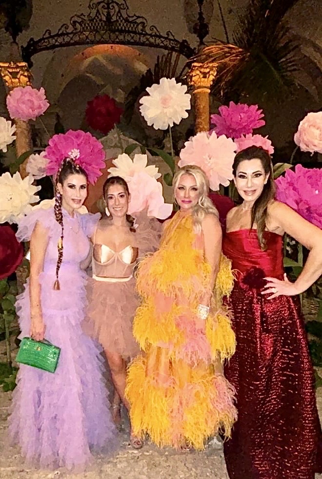 Regina Tseikhin, Abigail Marinberg, Jenni Coba, and Mariann Marinberg at the Vizcaya Ball