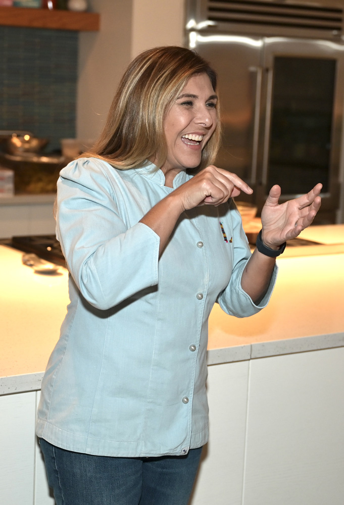 Chef Lorena Garcia at the St Jude's Thanks and Giving event at Culinary Loft in Edgewater