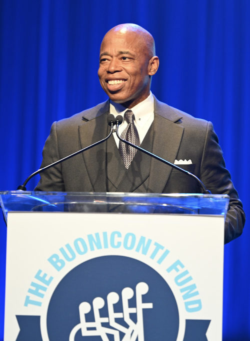 NYC Mayor Eric Adams at the 37th annual Sports Legends Dinner to benefit Buoniconti Fund at the Marriot Marquis in New York City