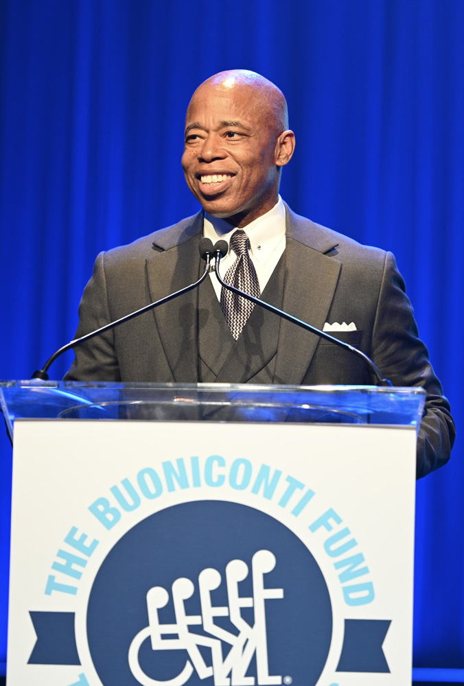 NYC Mayor Eric Adams at the 37th annual Sports Legends Dinner to benefit Buoniconti Fund at the Marriot Marquis in New York City