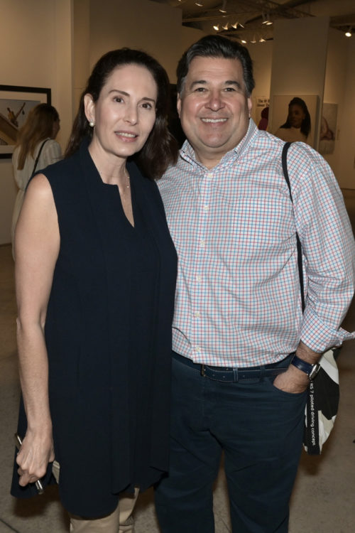 Mariacelia Blandon and Alfredo J Gonzalez at the opening of Art Miami