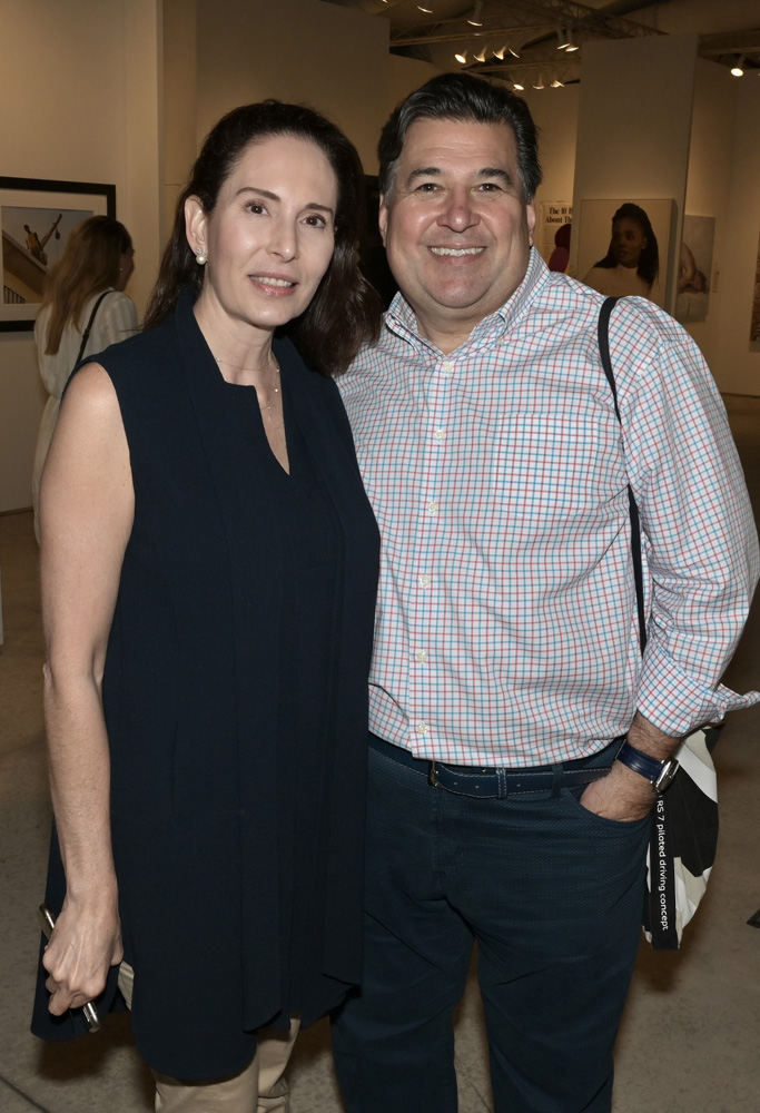 Mariacelia Blandon and Alfredo J Gonzalez at the opening of Art Miami