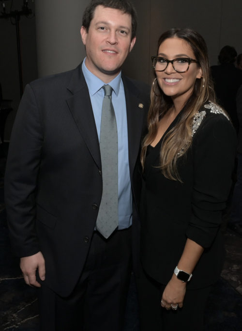 Nick Arison and Jenna Green at the 37th annual Sports Legends Dinner to benefit Buoniconti Fund at the Marriot Marquis in New York City
