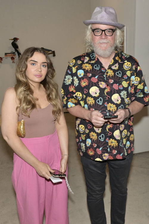 Artist Ron English at the opening of Art Miami
