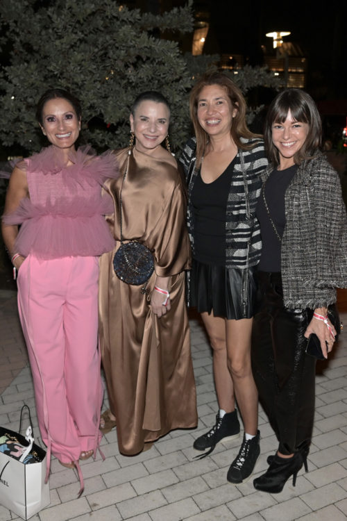 Sandra Santiago, danielle Merollo, Anna Williams, and Anne Owen leaving the Chanel event on Miami Beach