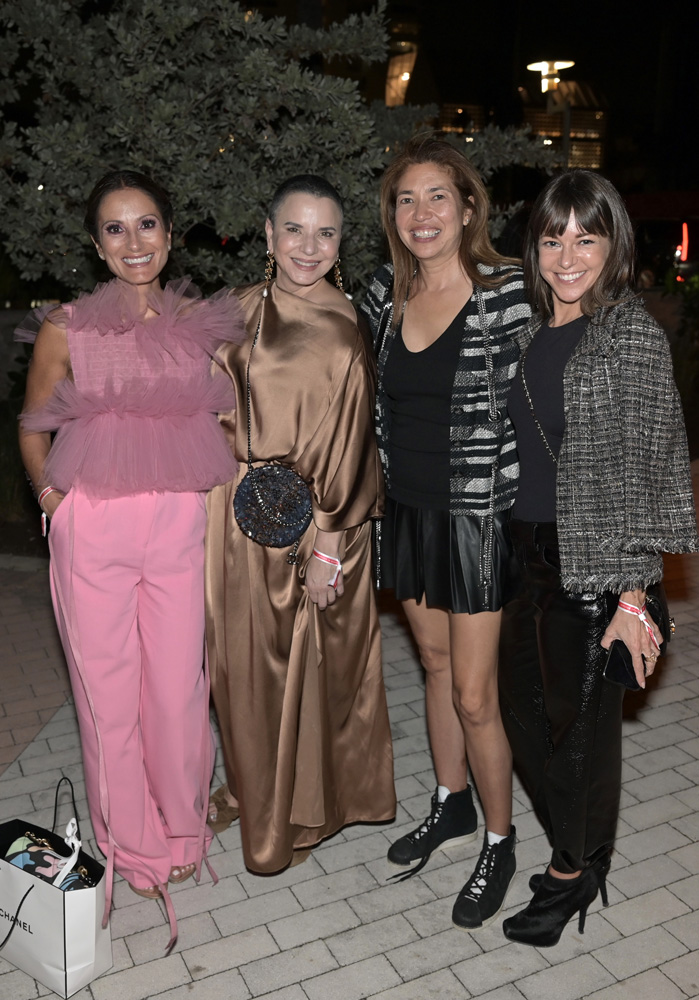 Sandra Santiago, danielle Merollo, Anna Williams, and Anne Owen leaving the Chanel event on Miami Beach