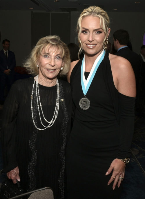 Terry Buoniconti and Lindsey Vonn at the 37th annual Sports Legends Dinner to benefit Buoniconti Fund at the Marriot Marquis in New York City
