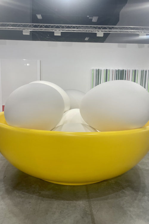 Jeff Koon's Bowl of Eggs at Art Basel Miami Beach