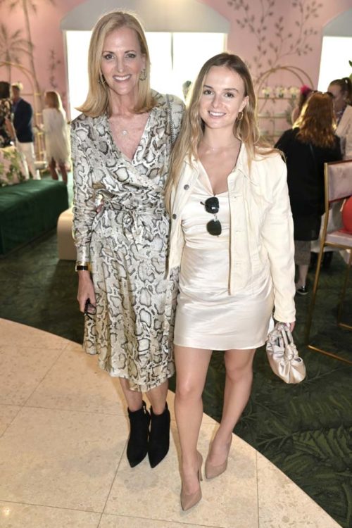 Lisa Petrillo with daughter Skylar McCue at the Pegasus World Cup 2023 at Gulfstream Park