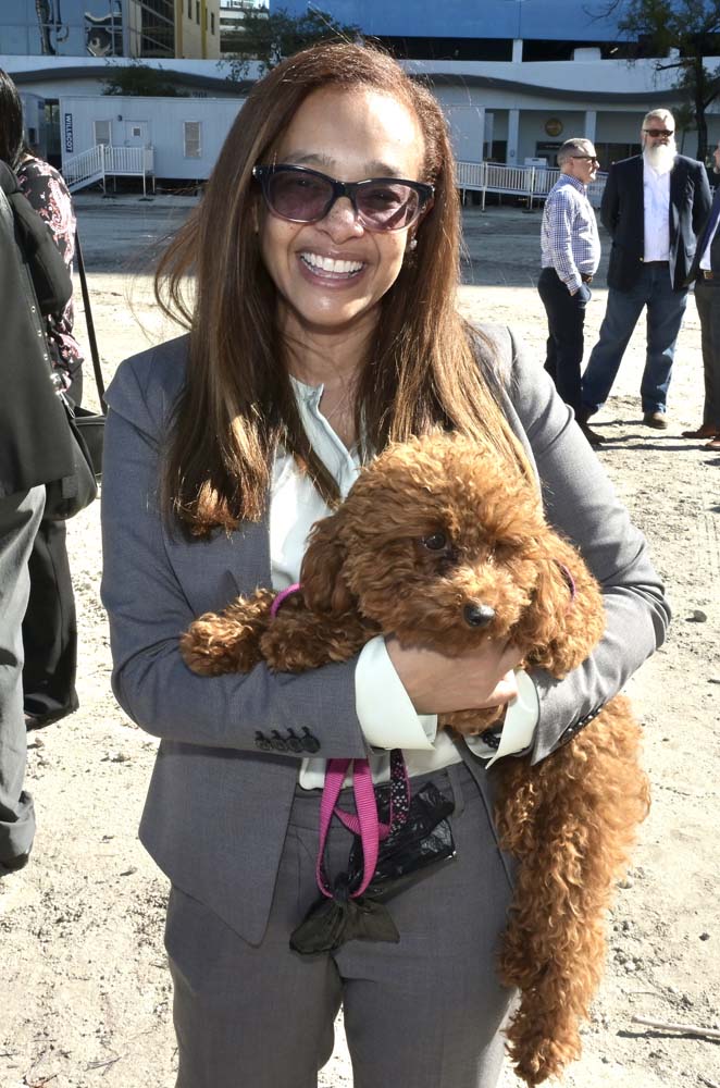 Miami Commissioner Christine King at the groundbreaking of Atlantic Station in historic Overtown