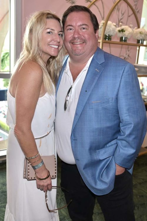 Nicole Eldridge and Kevin Bryant in the Flamingo Room at the Pegasus World Cup 2023 at Gulfstream Park
