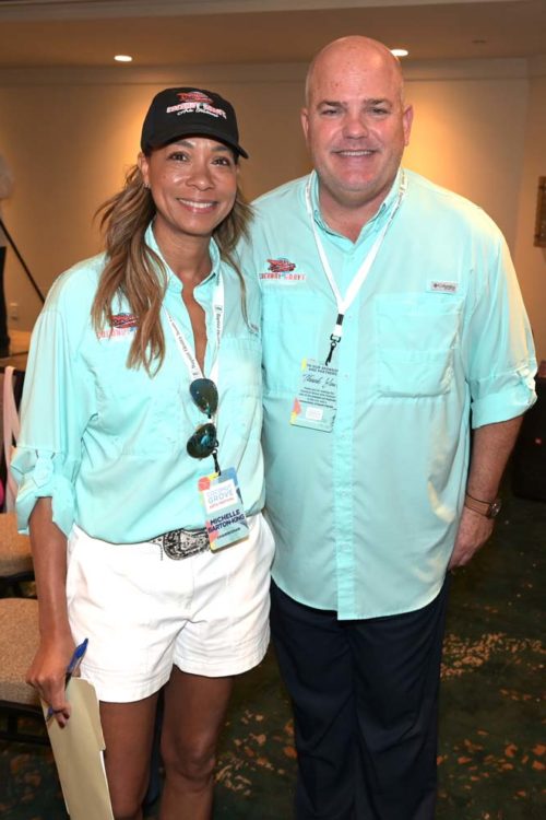 Event Chair's Michelle Barton King and Curtis Crider at the 59th Coconut Grove Arts Festival breakfast at the Mayfair