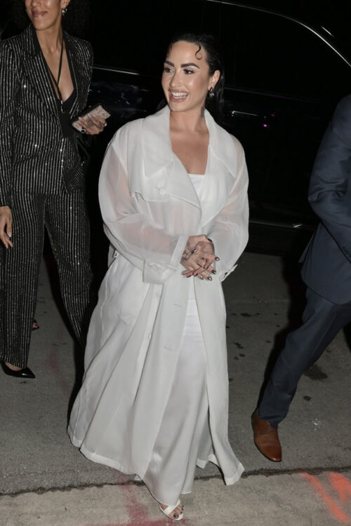 Demi Lovato attends the Boss Spring/Summer 2023 Miami Runway Show at One Herald Plaza