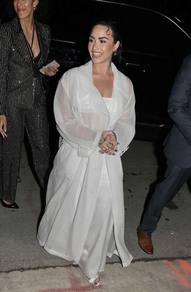 Demi Lovato attends the Boss Spring/Summer 2023 Miami Runway Show at One Herald Plaza