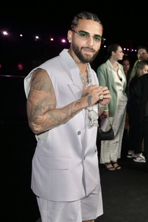 Maluma attends the Boss Spring/Summer 2023 Miami Runway Show at One Herald Plaza