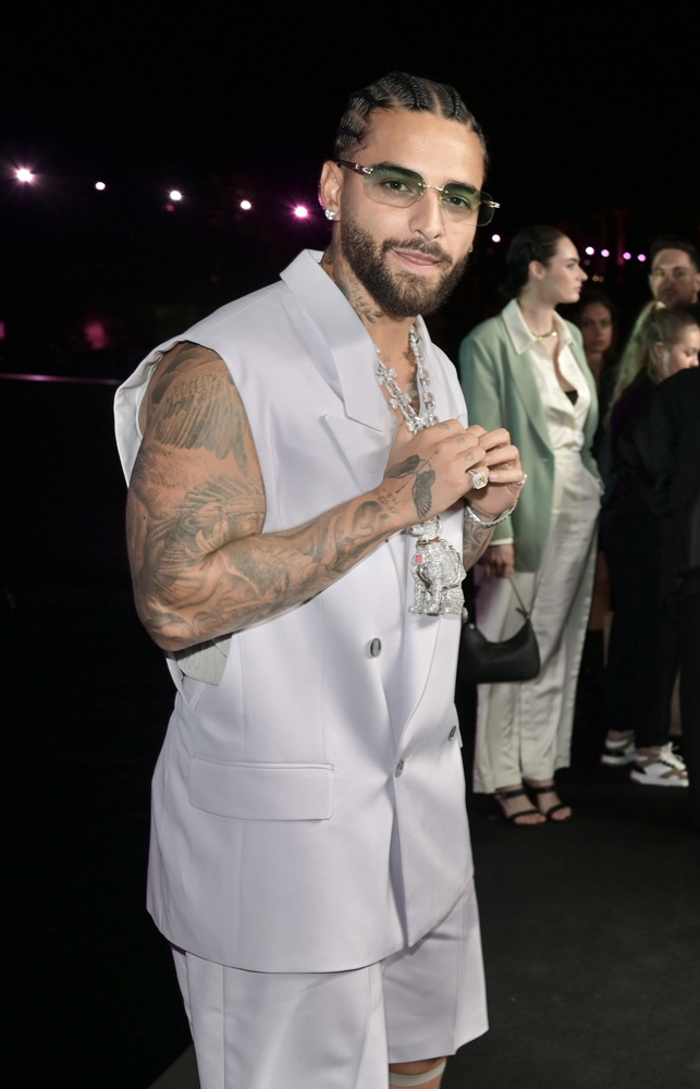 Maluma attends the Boss Spring/Summer 2023 Miami Runway Show at One Herald Plaza