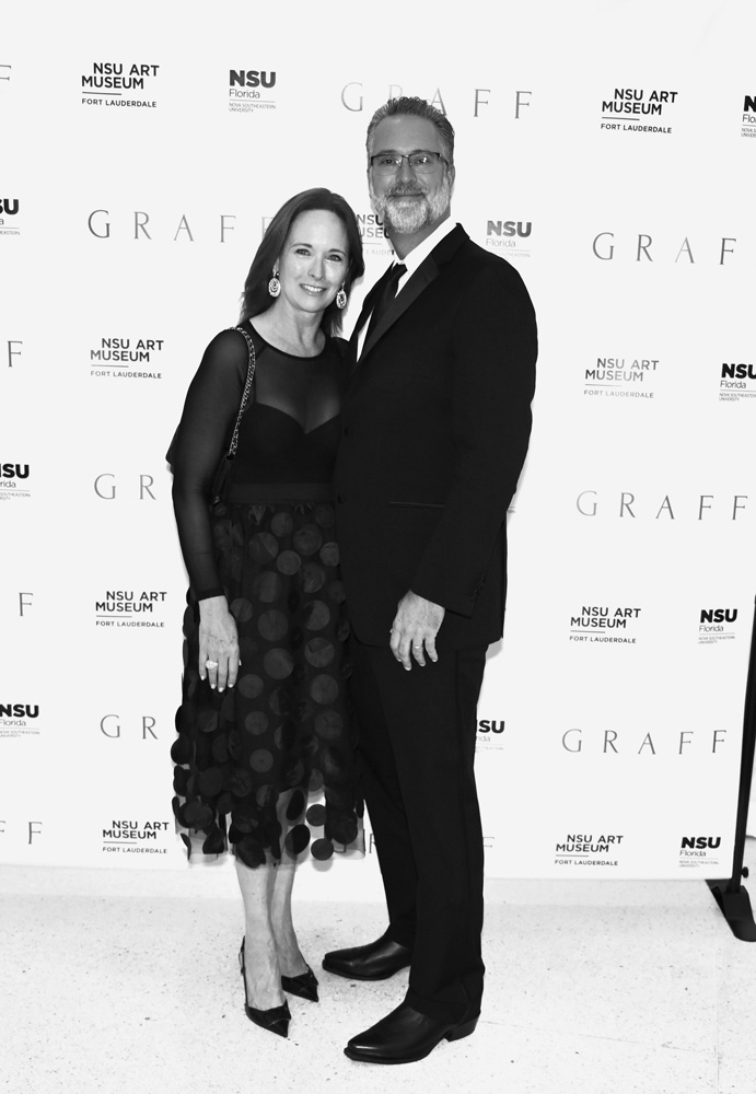 Susan Pullin and Michael Kurtz at the celebration dinner in honor of Stephanie Seymour and Peter M. Brant at the NSU Art Museum Fort Lauderdale