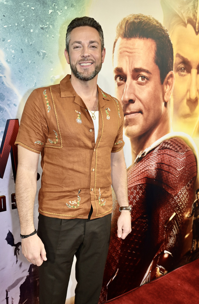 Actor Zachary Levi at the Miami premiere of Shazam! Fury of the Gods