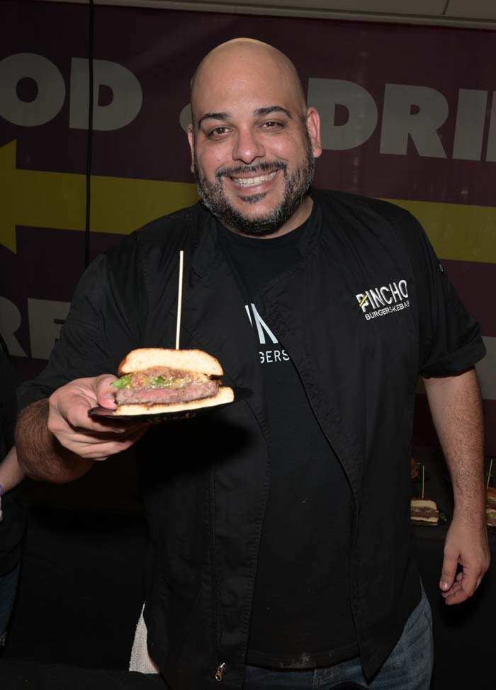 Adrian Sanchez of Pincho Factory at Burger Beast's Hamburger House Party at Magic City Casino