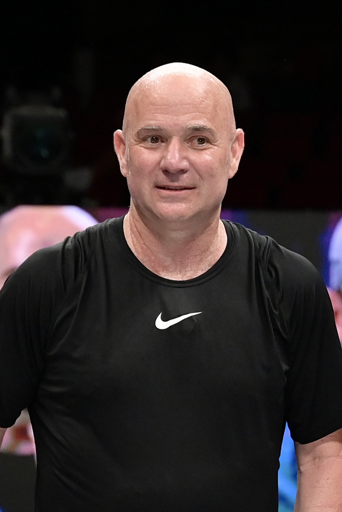 Andre Agassi at the Inaugural 2023 Pickleball Slam at the Hard Rock Live at Seminole Hard Rock Hotel & Casino