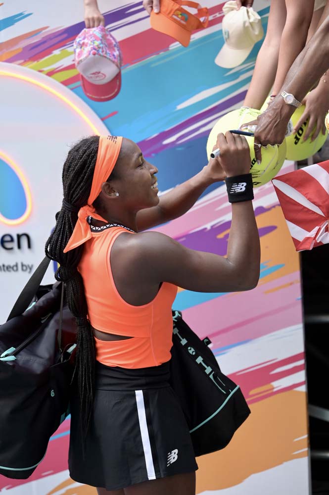 Coco Gauff at the 2023 Miami Open presented by Itau