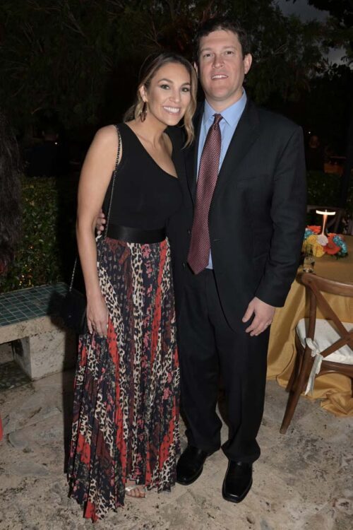 Jenna Green and Nick Arison at the Friend's of Miami Animals fundraiser at the home of Jeff and Yolanda Berkowitz