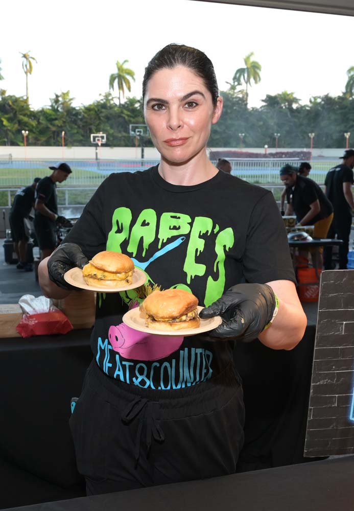 Melanie Schoendorfer from Babe's Counter at Burger Beast's Hamburger House Party at Magic City Casino