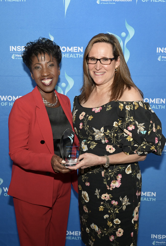 Melida Akiti and Nina Beachesne at the Health Foundation's Inspiring Women of Health luncheon at the Intercontinental Hotel