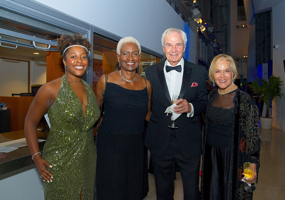 Kimberly Marshall, Board Chair Dorothy Terrell, Paul Verkuil and Board Trustee Judith Rodin - photo by Gregory Reed