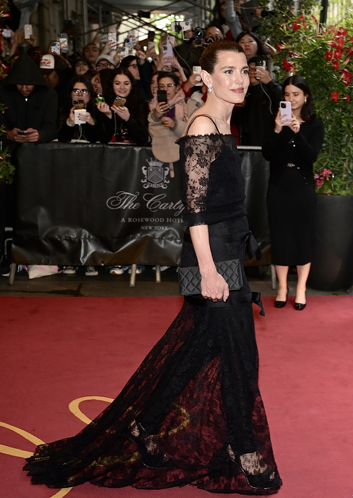Charlotte Casiraghi at the 2023 Met Gala Celebrating "Karl Lagerfeld: A Line Of Beauty" - Street Sightings at the Carlyle Hotel in New York City