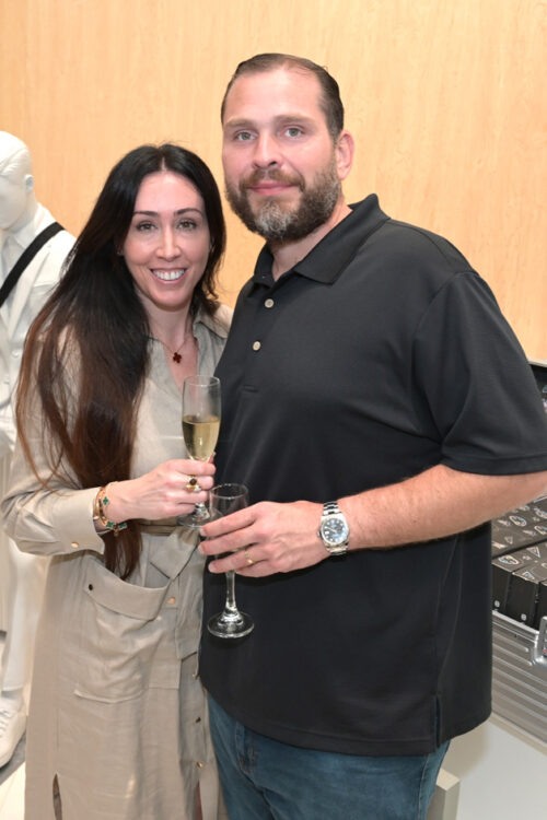 Michelle Pino and Alberto Nuño at the Rimowa store in the Miami Design District in honor of the Project Art Box