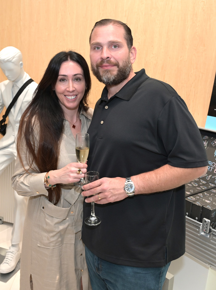 Michelle Pino and Alberto Nuño at the Rimowa store in the Miami Design District in honor of the Project Art Box