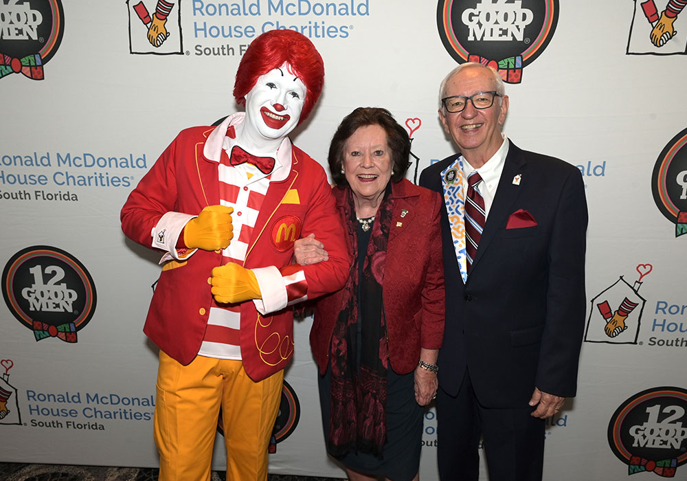 Ronald McDonald and Susan and Robert Shelley