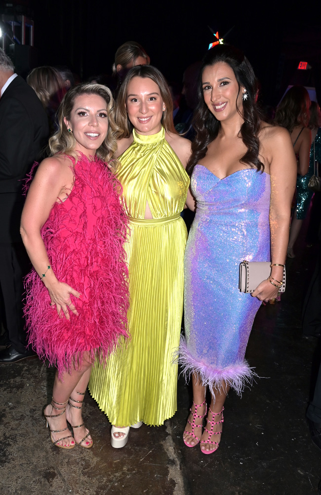 Whitney Salazar, Victoria Florey and Zeenia Phillibert at the Miami Children’s Museum's Be A Kid Again 2023 Gala at Ice Palace