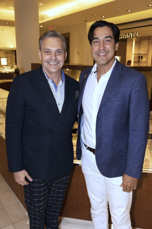 Alberto Ravelo and Andres Asion at the St. Judes Children's Hospital cocktail at Neiman Marcus Coral Gables