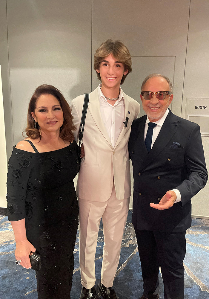 Gloria Estefan, Austin Sayfie Aagaard, Emilio Estefan