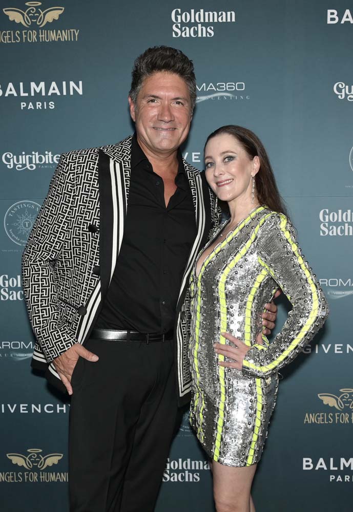 Louis Aguirre and Susanne Birbragher at Catwalk for Charity featuring Balmain at PAMM