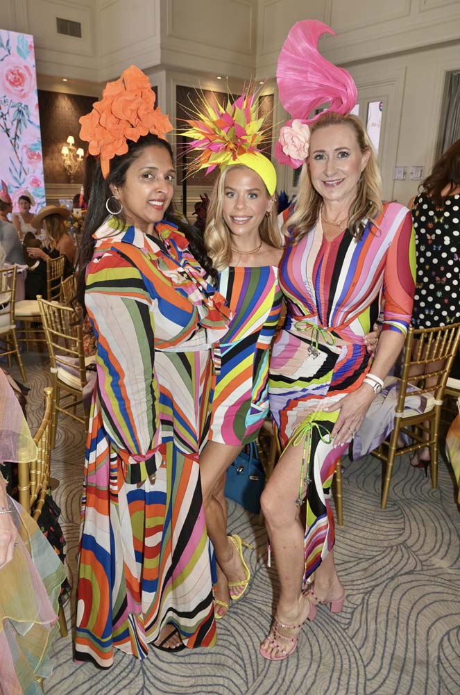 Payal Chaudhri, Katherine Frey, and Nicole Lozano at the 2nd annual Fisher Island Hat luncheon