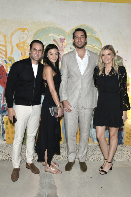 Christina Perez, Nicolas Maclean, Kastyn and Nicholas Perez at the Next Generation fundraising dinner at Bakehouse Art Complex in Wynwood