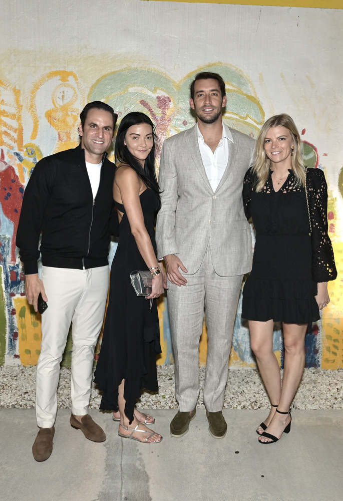 Christina Perez, Nicolas Maclean, Kastyn and Nicholas Perez at the Next Generation fundraising dinner at Bakehouse Art Complex in Wynwood