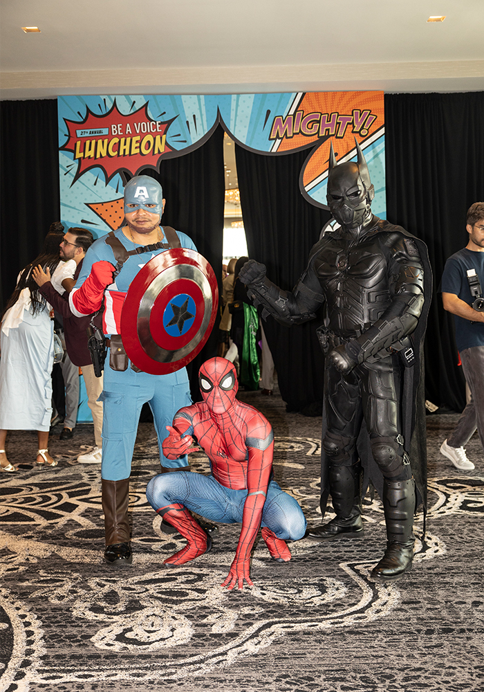 Village of Pinecrest Police Officers dressed up as superheroes