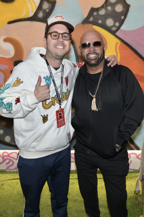 Artist Vic Garcia and DJ Laz at the Museum of Graffiti's 4th Anniversary Party