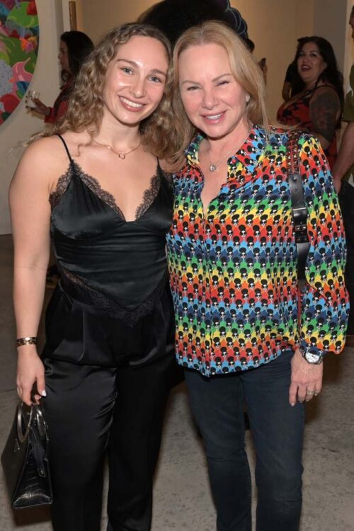 Gabriella Chariff and Jackie Chariff at the opening of Art Miami 2023